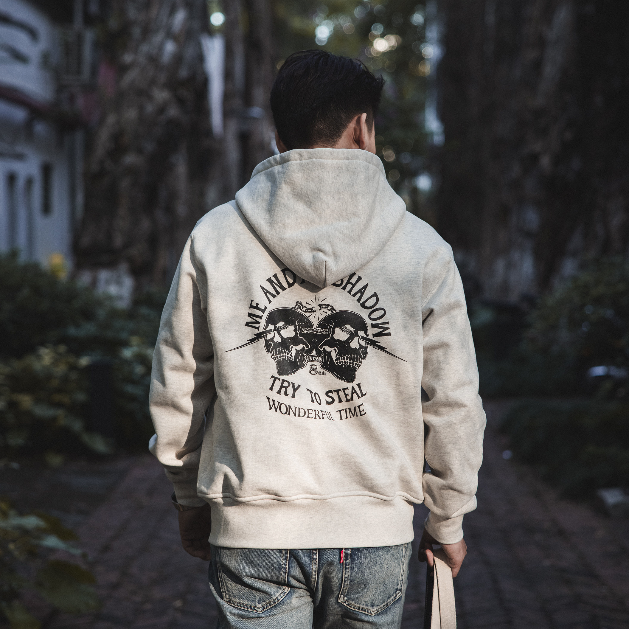 RED TORNADO] Boxing Zip Hoodie (650g Heavyweight) | OLDLAUNDRY