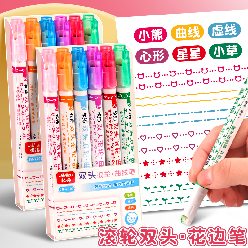 花型轮廓笔曲线笔滚轮花边笔