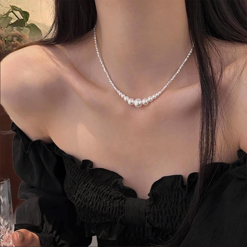 碎银子正圆施家珍珠项链女款颈链