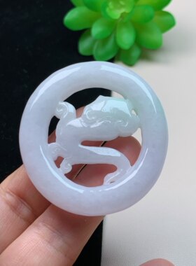 缅甸翡翠玉如意吊坠项链天然A货男女款冰糯种玉坠挂件玉佩带证件