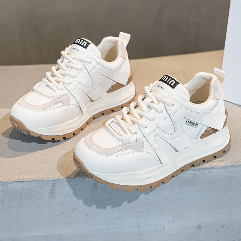 真皮牛皮大码女鞋2025新款春秋运动鞋软底厚底休闲鞋41-43跑步鞋,女鞋,时尚休闲鞋,淘宝优惠券,粉丝福利购,淘宝优惠卷