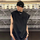 纯棉美式 压胶ESSENTLAIS FOGESS2026背心男夏季 马甲三道杠t恤上衣