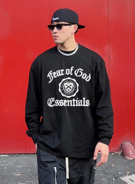 ESSENTLAIS FOGESS2025长袖T恤男女美式潮牌痞帅哥特风高街潮牌