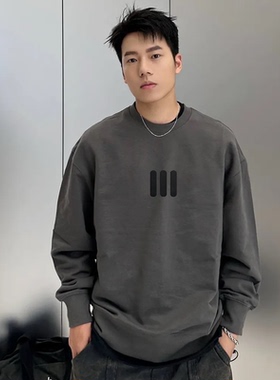 三条杠ESSENTLAIS FOGESS2025卫衣圆领男女纯棉宽松高街美式秋冬