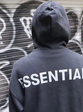 反光ESSENTLAIS FOGESS2025连帽卫衣男嘻哈高街美式潮牌秋冬帽衫