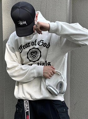 ESSENTLAIS FOGESS2025连帽卫衣男女美式潮牌哥特风高街百搭秋冬