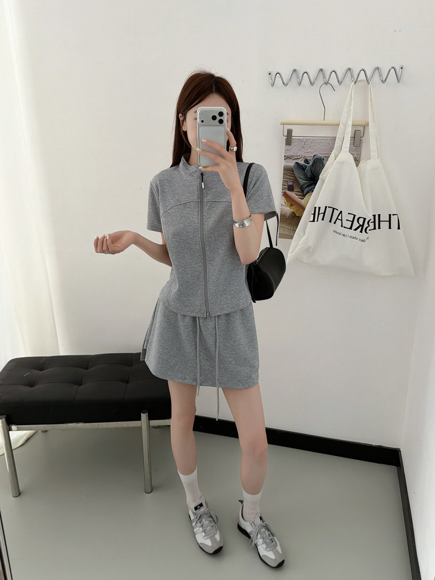 高端欧货短袖上衣裙裤两件套套装