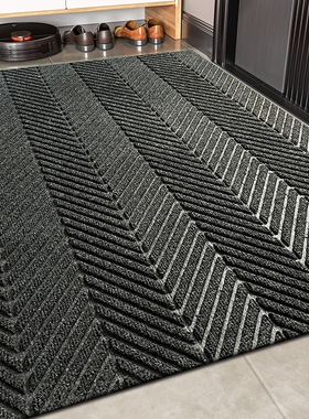 黑色入户门地垫玄关门口耐脏地毯门外除尘脚垫吸水防滑门垫可裁剪