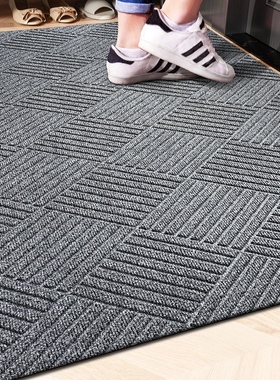 灰色入户门地毯玄关进门耐脏地垫门外除尘脚垫可裁剪吸水防滑门垫