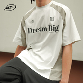 超正版 宽松篮球短袖 型速干圆领训练T恤 NICE运动拼色短袖 NICEID