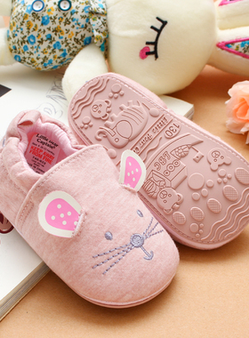 英国外贸N-ext婴儿鞋纯棉软底卡通宝宝学步鞋0-3岁家居防滑地板鞋