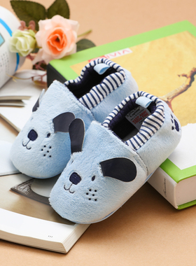 婴儿鞋0-3岁宝宝学步鞋外贸N-EXT软底纯棉卡通地板鞋防滑不掉鞋子
