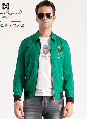 玛路男装/MAURO春夏聚酯纤维耐磨抗皱时尚双面穿连帽茄克MK162309