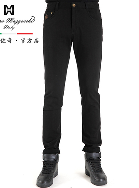 玛路男装/MAURO秋冬元素刺绣简洁休闲牛仔裤柔软吸湿透气MJ351301