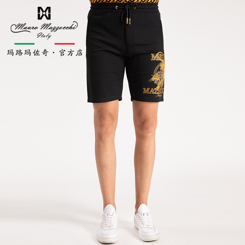 玛路男装/MAURO春夏柔软滑爽耐皱/印花烫钻轻薄时尚短裤MK255307