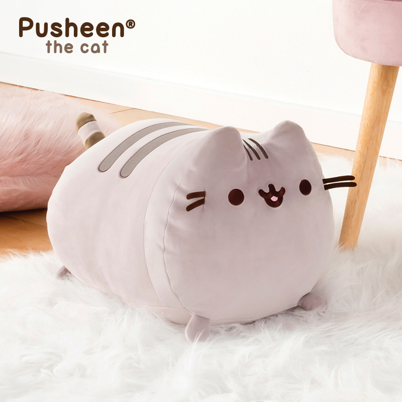 GUND 可爱呆萌胖吉猫PUSHEEN趴姿款抱枕公仔送女生婚礼抛洒娃娃