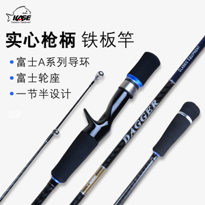凯思铁板竿枪柄实心竿稍富士导环