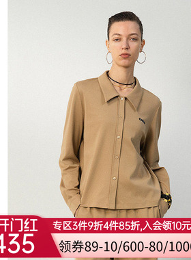 爱慕·CHUANG25春夏时空5女士纯棉双面布翻领长袖上衣CA451611