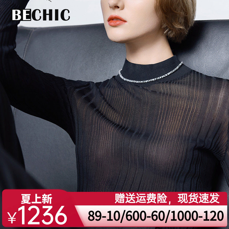 【24秋冬新品】BeChic映像2小高领长袖针织打底保暖内搭BC72CJ1