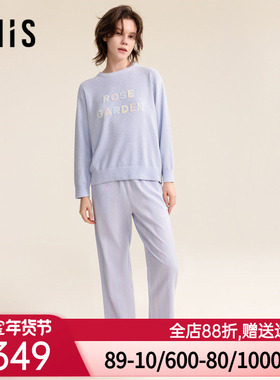 爱美丽玫瑰乐园圆领套头长袖上衣长裤套装IM46BUQ1