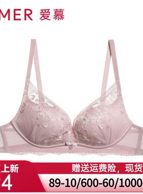 【隐孔杯】爱慕内衣女无钢圈小胸聚拢性感刺绣提花文胸AM178331