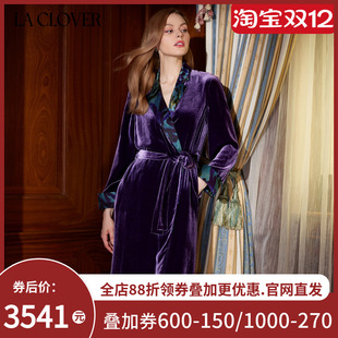 兰卡文花影漫游系列长款 睡袍睡衣浴袍LC48WF1