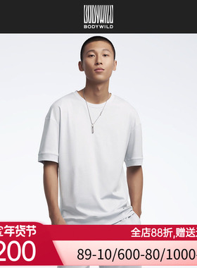 BODY WILD2024新款好感injoy圆领短袖家居上衣男女同款ZBN41FU1