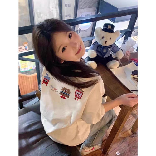 可爱风短袖T恤女宽松半袖上衣服