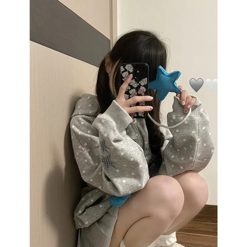 设计感小众连帽卫衣女秋冬开衫
