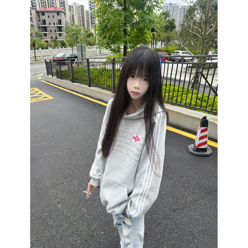 连帽卫衣女春秋宽松学院风