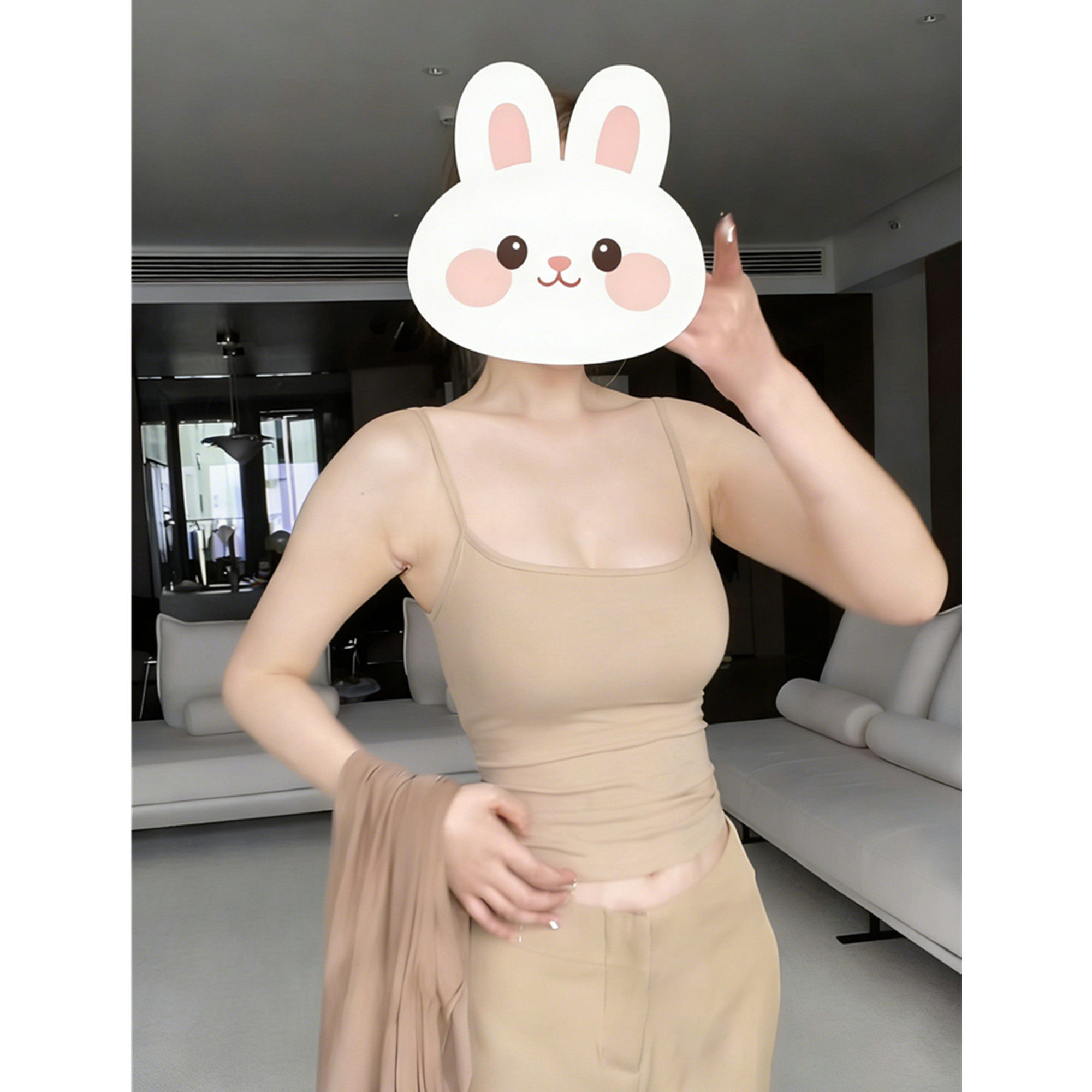 美式辣妹基础常规百搭纯色吊带背心女夏季带胸垫紧身内搭打底上衣