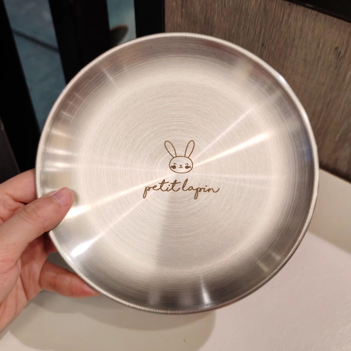 316L不锈钢吐骨碟韩式烤肉盘子家用菜碟餐具圆形平底浅口小餐盘,餐饮具,盘,淘宝优惠券,粉丝福利购,淘宝优惠卷