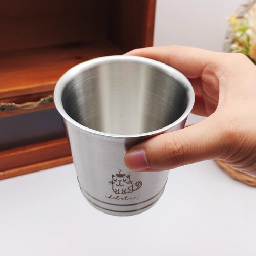 儿童手握杯316不锈钢双层水杯