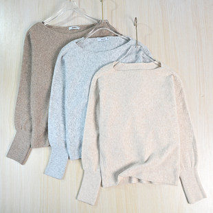 针织衫 思琪女装 简约软糯一字领休闲连片长袖 毛衣 2512