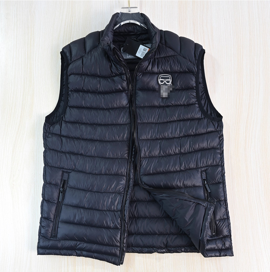 男装推荐 2511/27 美系K尔轻便绗缝软胶卡通人立领拉链夹棉马夹