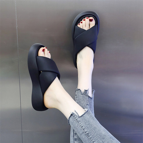 软底一字拖凉鞋女夏外穿沙滩凉拖