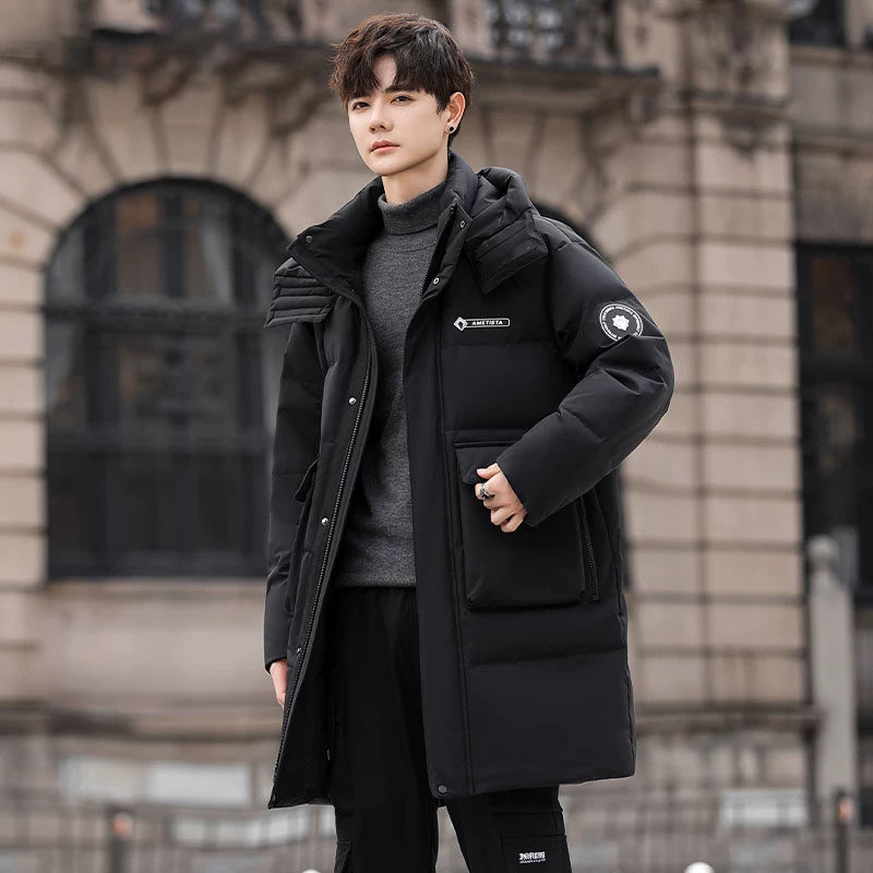 中长款羽绒棉服男冬季2026年新款