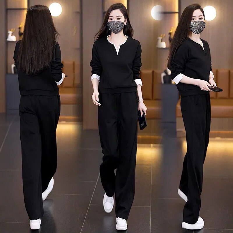 韩版休闲时尚运动服套装女2025