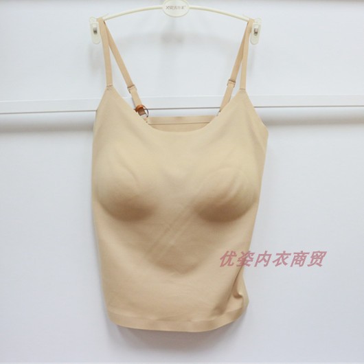 菲塑免穿文胸养护背心FSBX-02无痕微压型纯色打底美背薄款上衣
