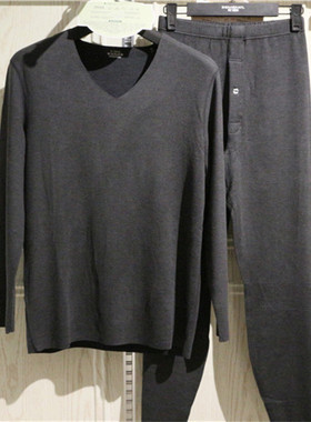 绅门l国际专柜1252/1258羊绒羊毛保暖内衣男套装发热德绒随意裁