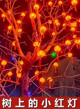 挂树上的小灯笼太阳能新年树灯