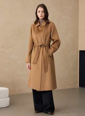 2025秋冬CEID大衣双面山羊绒一粒扣经典款气质毛呢外套羊绒大衣女
