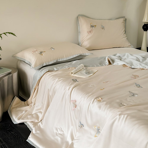 夏季凉感兰精天丝可水洗夏被