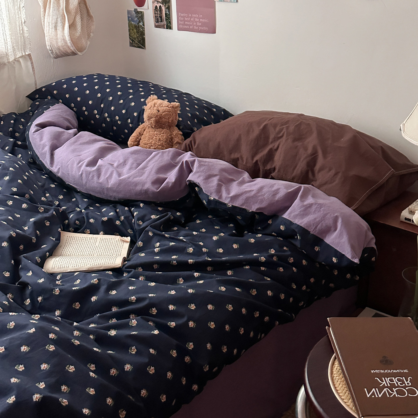 星河织梦~ins风水洗棉四件套田园碎花被套纯棉床单床笠款单人床品,床上用品,床品套件/四件套/多件套,淘宝优惠券,粉丝福利购,淘宝优惠卷