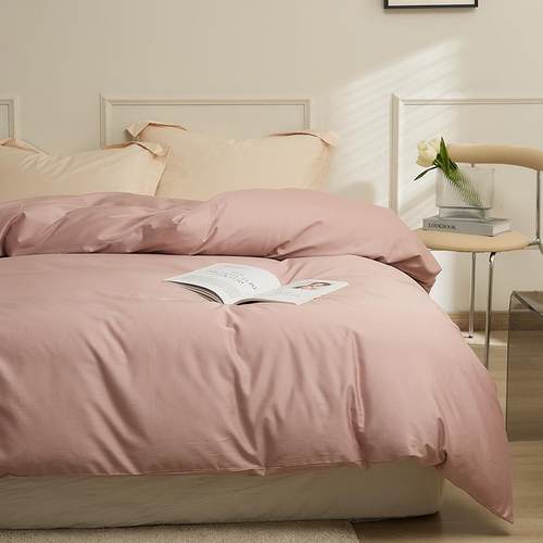 高级感纯色100S全棉长绒棉被套