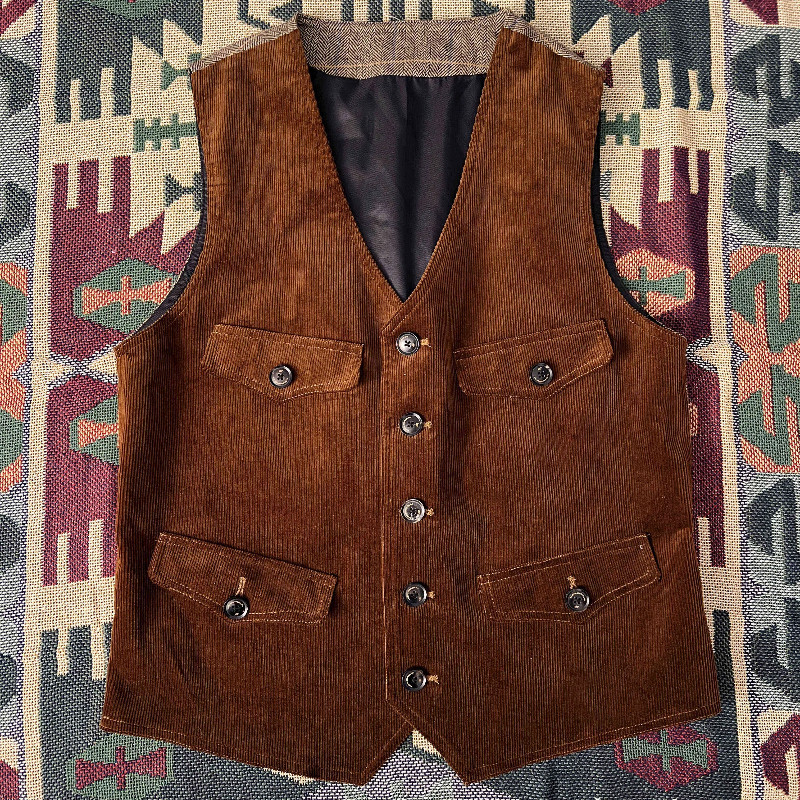 秋冬新款灯芯绒美式复古阿美咔叽休闲马甲坎肩重磅猎装夹克背心男,男装,背心,淘宝优惠券,粉丝福利购,淘宝优惠卷