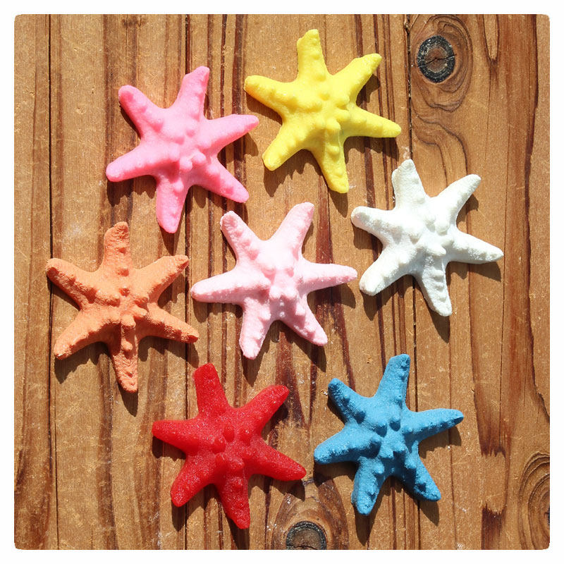 鱼缸造景防水创意仿真树脂馒头小六角海星幼儿园装饰工艺品小摆件