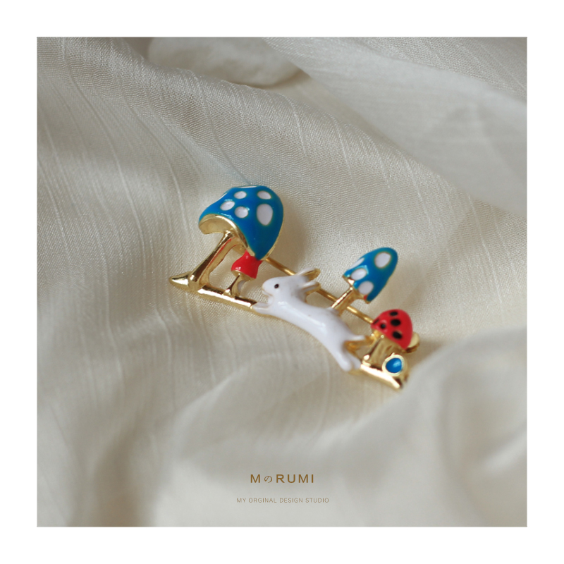 小众玫瑰金复古怀旧手工原创胸针