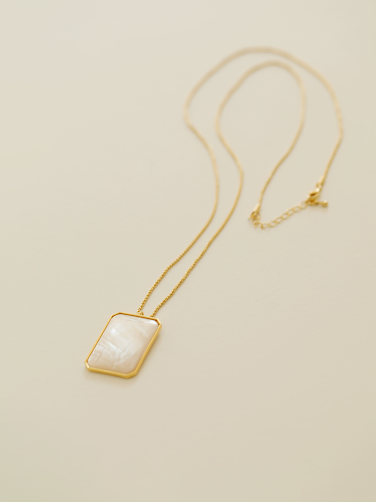 原创设计简约百搭白贝壳毛衣链