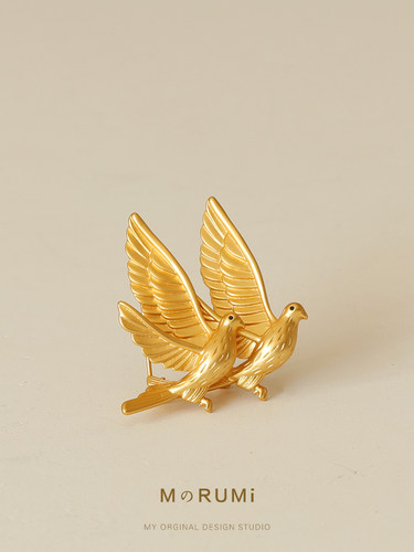 和平鸽子毛衣胸针设计师原创小众高档女别针配饰胸花2022年新款潮